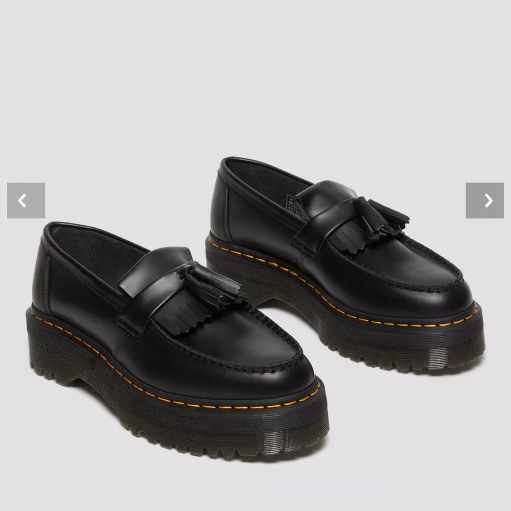 New Dr. Marten ADRIAN LEATHER PLATFORM TASSEL LOAFERS women size 7US